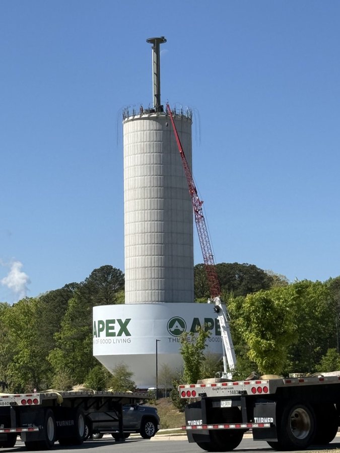 Water tower under construction