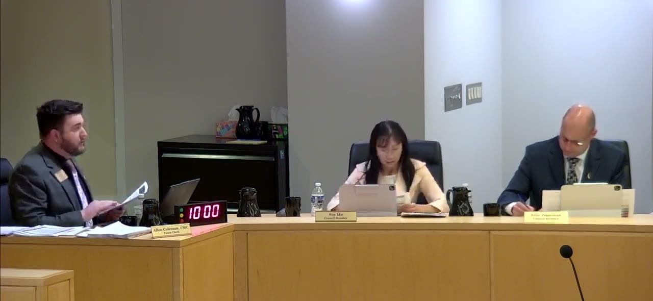 Town Clerk Allen Coleman at the Council dais with ballots during the October 13, 2026 appointments
